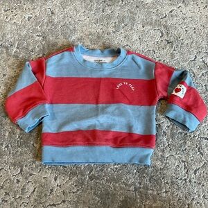 Cat jack Kids Striped Blue and Red Sweatshirt